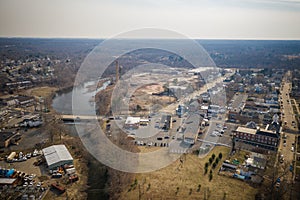 Aerial View of Milltown New Jersey and river