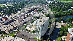 Aerial view of Milton, Ontario, Canada on fine morning