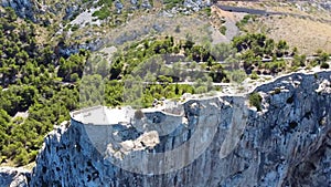 Aerial view of the Mirador de El Colomer at the Cape Formentor on Majorca Island