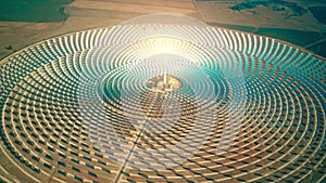 Aerial view of a modern concentrated solar power plant photo
