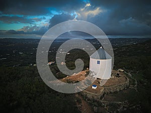 Aerial view of Moinho das Estrelas monument in Portugal photo