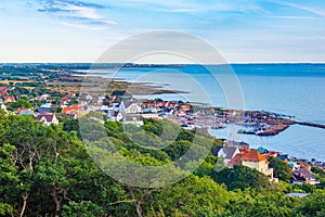 Aerial view of Molle village in Sweden