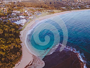 Aerial view of Mollymook Beach, Shoalhaven, NSW, Australia
