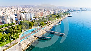 Aerial view of Molos, Limassol, Cyprus