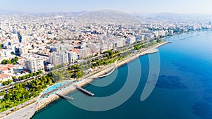 Aerial view of Molos, Limassol, Cyprus