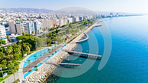 Aerial view of Molos, Limassol, Cyprus