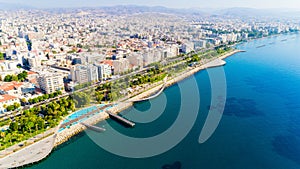 Aerial view of Molos, Limassol, Cyprus