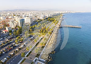 Aerial view of Molos, Limassol, Cyprus