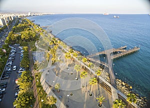 Aerial view of Molos, Limassol, Cyprus