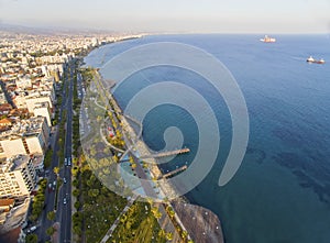 Aerial view of Molos, Limassol, Cyprus