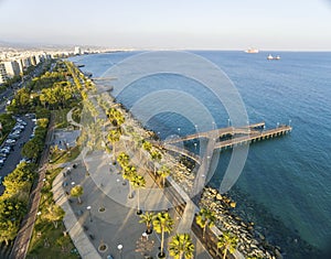 Aerial view of Molos, Limassol, Cyprus