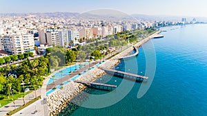 Aerial view of Molos, Limassol, Cyprus photo