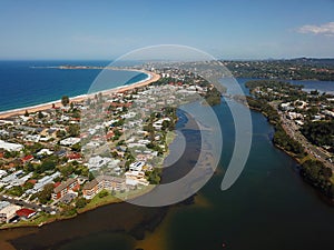 Aerial view of Mona Vale and northern beaches