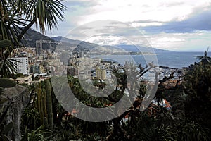 Aerial view of Monaco from the heights