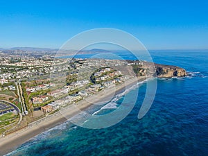 Aerial view of Monarch beach coastline