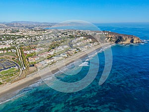 Aerial view of Monarch beach coastline