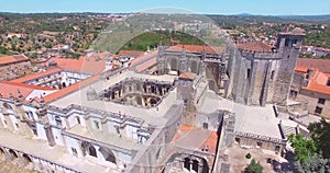 Aerial view of monastery Convent of Christ in Tomar, Portugal