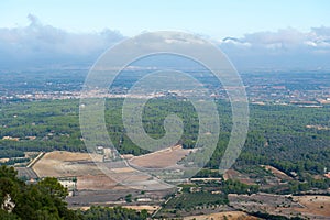 Aerial view from the monastery Santuari de Cura, photo