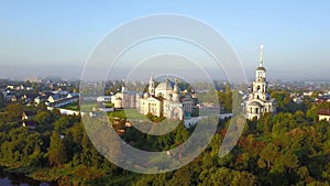Aerial view on monastery in Torzhok, Russia
