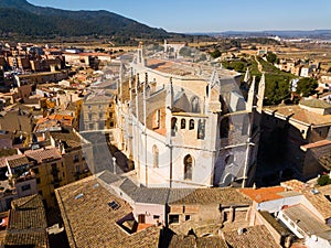 Aerial view of Montblanc city