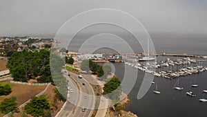 Aerial view of the Monterey Bay Aquarium, Pacific Grove