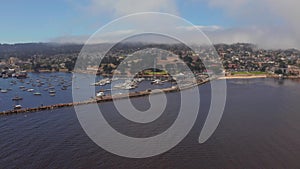 Aerial view of the Monterey Bay Aquarium, Pacific Grove