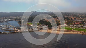 Aerial view of the Monterey Bay Aquarium, Pacific Grove