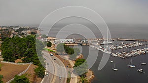 Aerial view of the Monterey Bay Aquarium, Pacific Grove