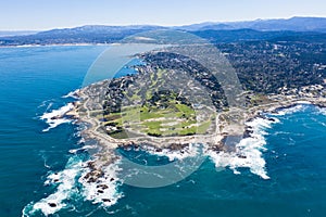 Aerial View of Monterey Peninsula in California