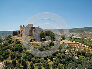 Aerial view Montesa castle. Spain photo
