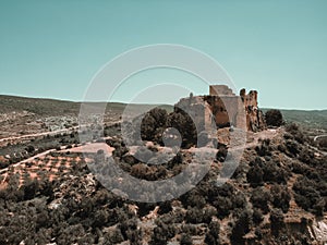 Aerial view Montesa castle. Spain photo