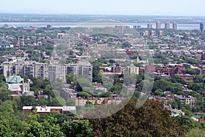 Aerial view of Montreal city in Quebec, Canada