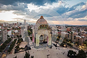 Aerial View of Monument to the Revolution in Mexico City, Mexico