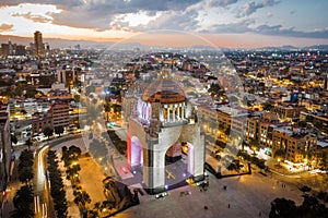 Aerial View of Monument to the Revolution in Mexico City, Mexico