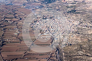 Aerial view of Morata de Tajuna town photo