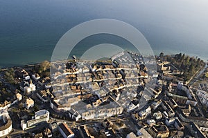 Aerial view of Morges, Switzerland