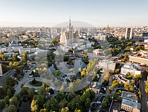 Aerial view of Moscow zoo photo