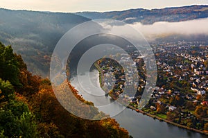 Aerial view at the Moselle, Germany