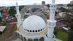 The aerial view of the Mosque in Foz do IguaÃ§u Brazil