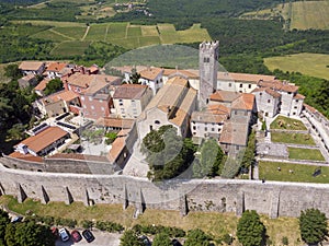 Aerial view of Motovun in Croatia