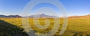 Aerial view of Mount Ararat, Agri Dagi. The highest mountain in Turkey on the border between the region of Agri and Igdir. photo