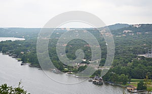 View from mount Bonnell in Austin, Texas, USA photo