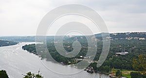 View from mount Bonnell in Austin, Texas, USA photo