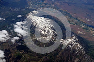 Aerial view of Mount Nebo, Utah.
