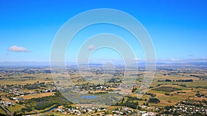 Aerial view from mount Te Aroha, New Zealand