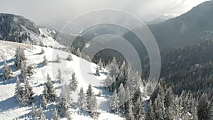 Aerial View Of Mountain Kopaonik Winter Landscape