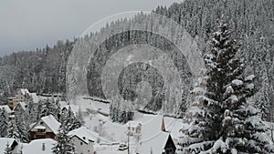 Aerial view of mountain Kopaonik winter landscape