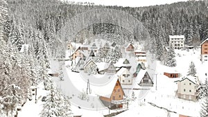 Aerial View Of Mountain Kopaonik Winter Landscape