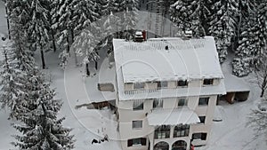 Aerial View Of Mountain Kopaonik Winter Landscape