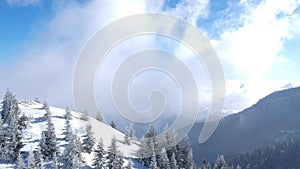 Aerial View Of Mountain Kopaonik Winter Landscape